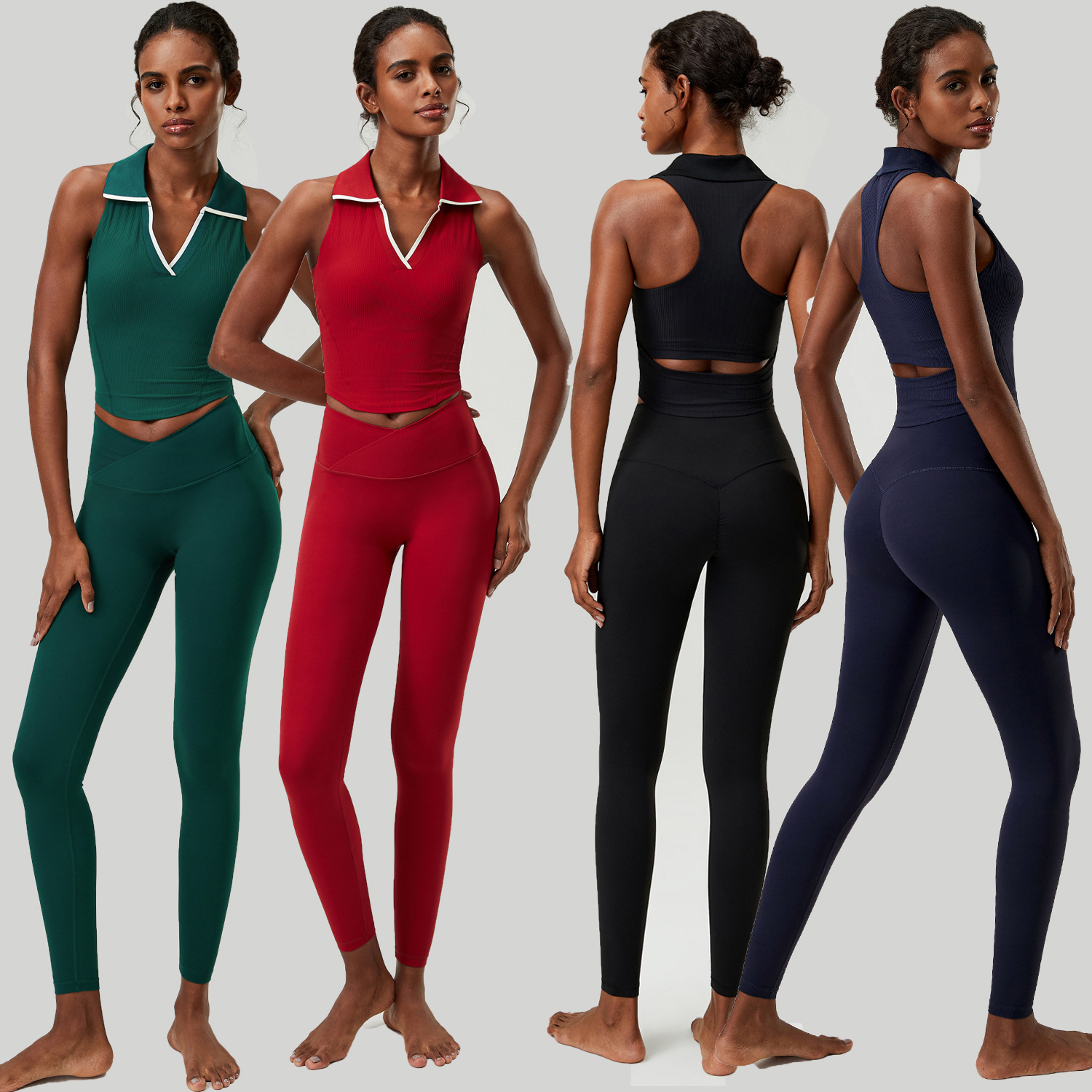 Tank Top Ribbed - Completo da yoga da donna, 2
